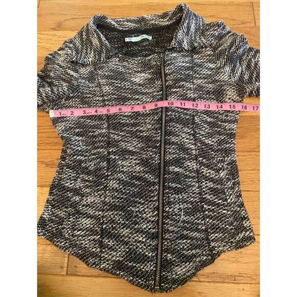 Maurices women’s Tweed black white Zip-Up asymmetrical Jacket blazer Size Small - Picture 8 of 10